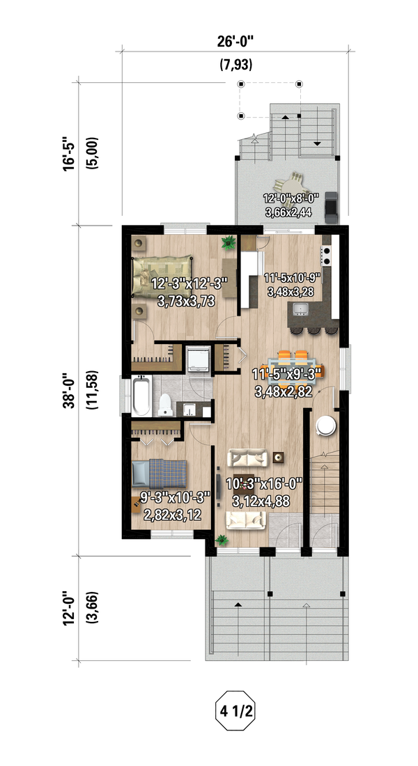 Dream House Plan - Contemporary Floor Plan - Main Floor Plan #25-5030
