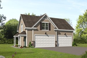 Country Exterior - Front Elevation Plan #932-566
