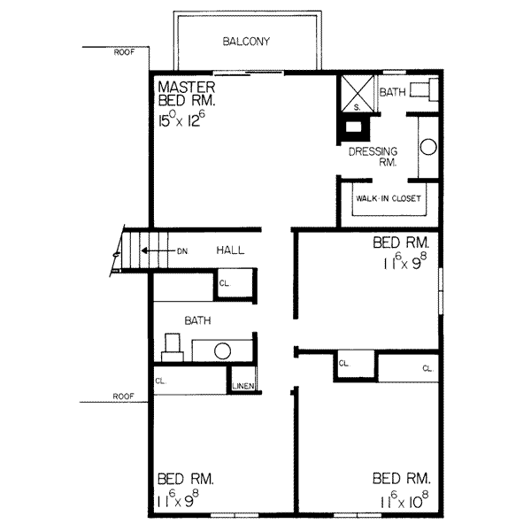 Floor Plan - Upper Floor Plan #72-205