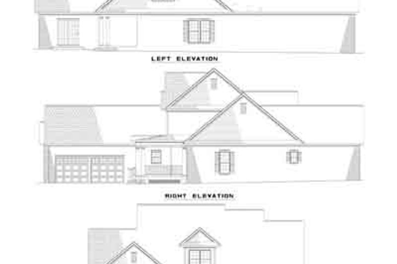 Architectural House Design - Exterior - Rear Elevation for Traditional House Plan #17-291 - 4 bed, 3 bath