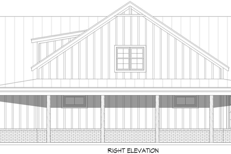 House Design - Exterior - Other Elevation 1 for Farmhouse House Plan #932-1151 - 3 bed, 2.5 bath