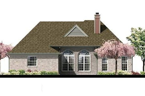 Exterior - Rear Elevation for Traditional House Plan #329-332 - 2 bed, 2 bath