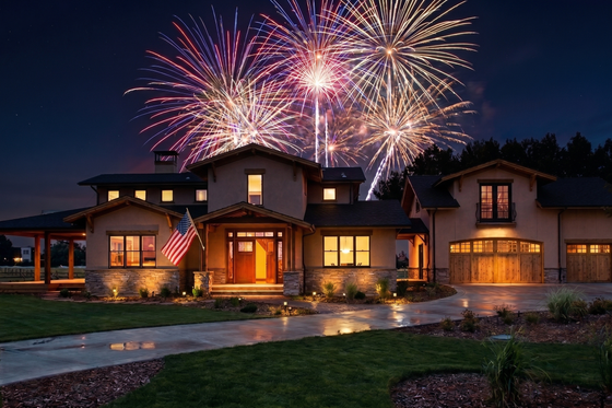 Exterior - Front Elevation for Craftsman House Plan #1042-1 - 4 bed, 3.5 bath
