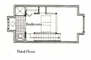 Floor Plan - Upper Floor for Modern House Plan #511-3 - 1 bed, 1 bath