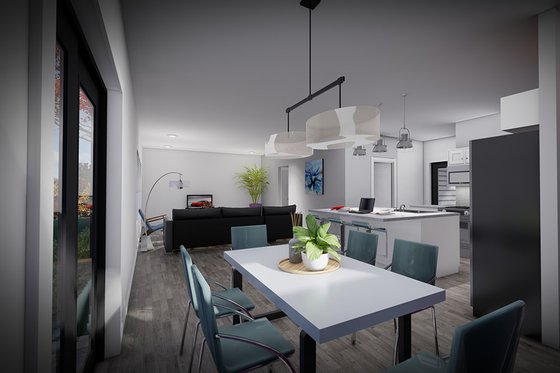 Interior - Dining Room for Prairie House Plan #70-1511 - 3 bed, 2.5 bath