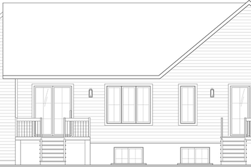 Home Plan - Exterior - Rear Elevation for Craftsman House Plan #23-2862 - 3 bed, 2 bath