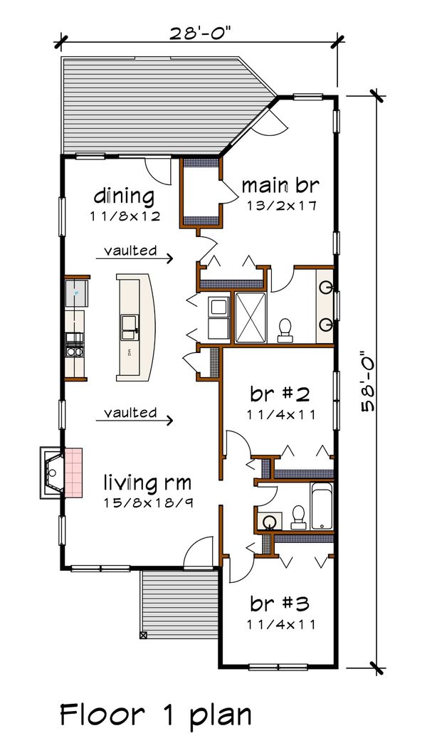 Home Plan - Modern Floor Plan - Main Floor Plan #79-292