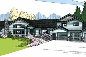 Contemporary Exterior - Front Elevation Plan #60-1029