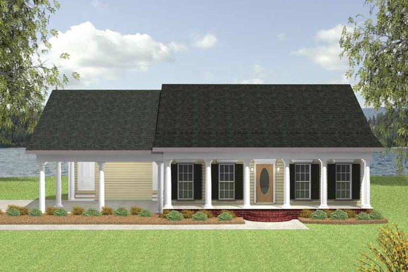 Dream House Plan - Exterior - Front Elevation 3 for Country House Plan #44-216 - 2 bed, 1.5 bath