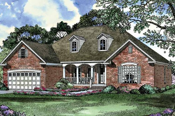 Exterior - Front Elevation 3 for Country House Plan #17-3110 - 4 bed, 2 bath