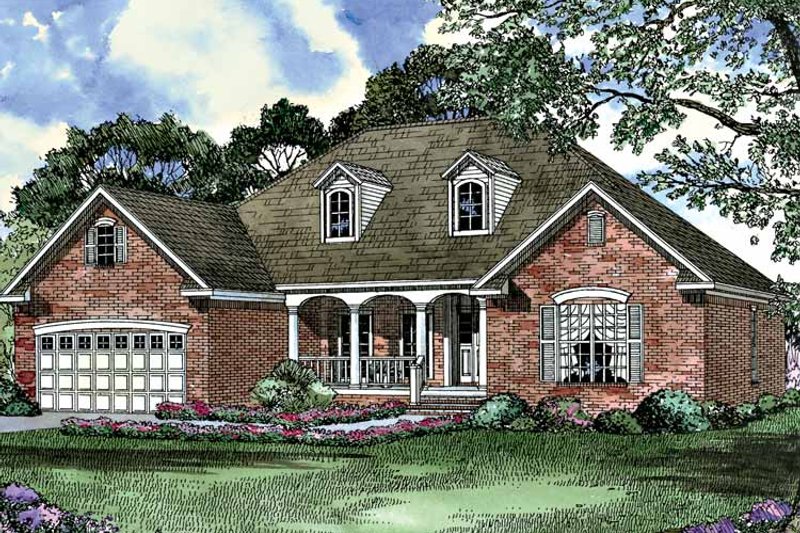 Dream House Plan - Exterior - Front Elevation 3 for Country House Plan #17-3110 - 4 bed, 2 bath
