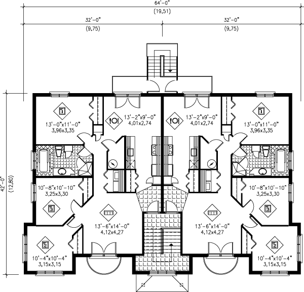 European Floor Plan - Other Floor Plan #25-305