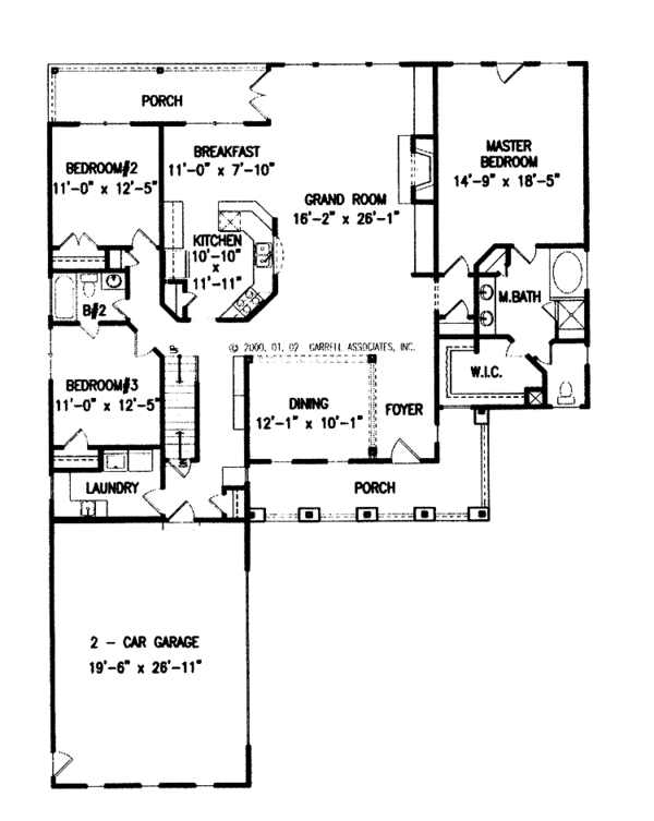Architectural House Design - Country Floor Plan - Main Floor Plan #54-207