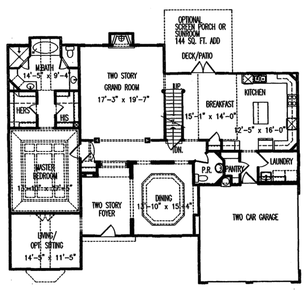 House Plan Design - Traditional Floor Plan - Main Floor Plan #54-242
