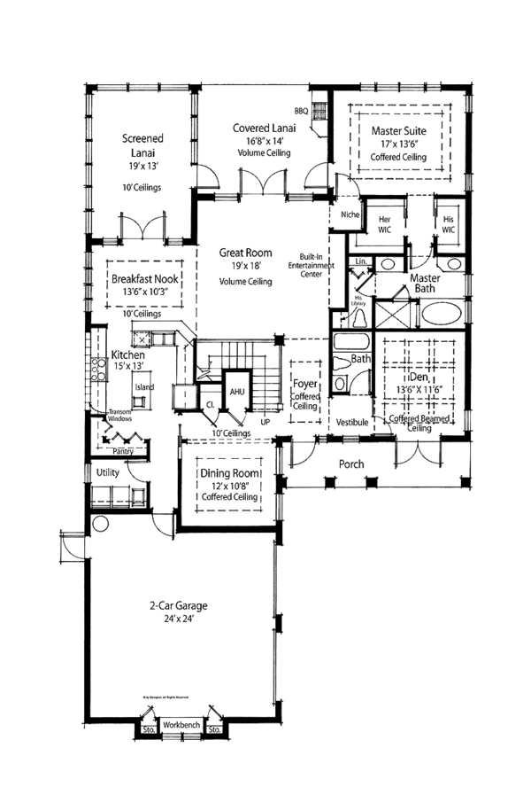 Dream House Plan - Mediterranean Floor Plan - Main Floor Plan #938-26