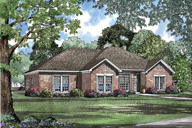 Dream House Plan - Ranch Exterior - Front Elevation Plan #17-3175