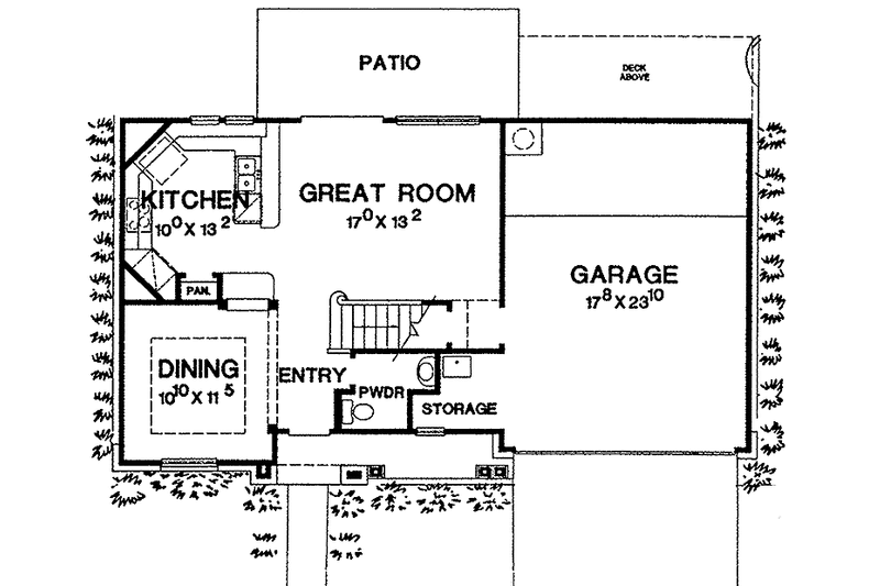 Dream House Plan - Floor Plan - Main Floor for European House Plan #472-268 - 3 bed, 2.5 bath