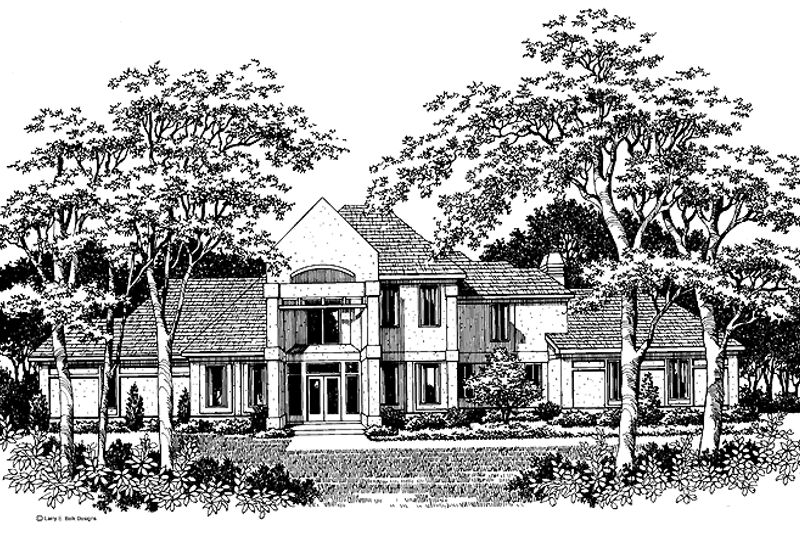 House Blueprint - Contemporary Exterior - Front Elevation Plan #952-34
