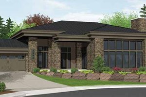 Contemporary Exterior - Front Elevation Plan #943-19