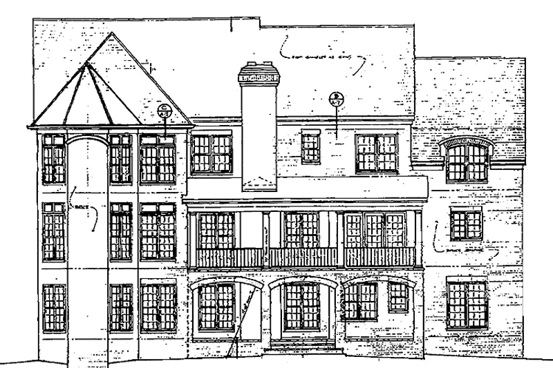 Dream House Plan - Exterior - Rear Elevation for Colonial House Plan #453-246 - 6 bed, 4 bath