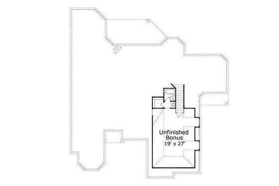 Floor Plan - Other Floor for European House Plan #411-406 - 3 bed, 2.5 bath