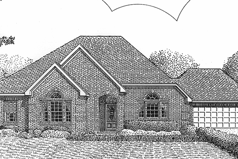 House Blueprint - Country Exterior - Front Elevation Plan #968-12