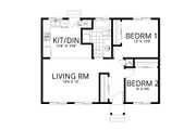 Traditional Style House Plan - 2 Beds 1 Baths 792 Sq/Ft Plan #112-293 Floor 