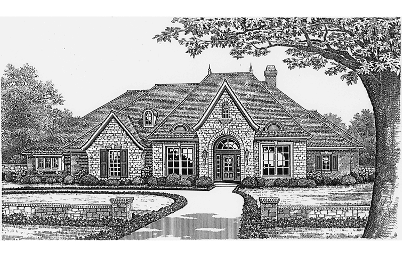 Dream House Plan - Country Exterior - Front Elevation Plan #310-1248