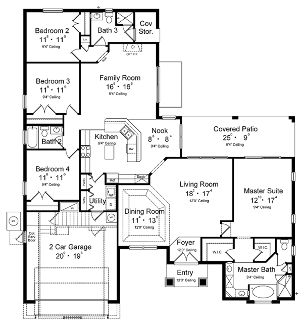 House Design - Contemporary Floor Plan - Main Floor Plan #1015-8