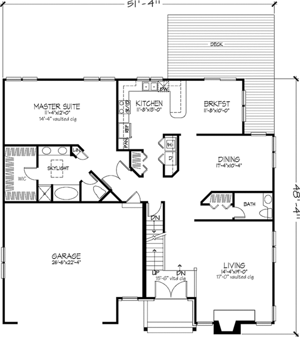 Dream House Plan - Prairie Floor Plan - Main Floor Plan #320-1104