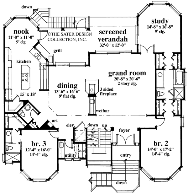 House Blueprint - Mediterranean Floor Plan - Main Floor Plan #930-32