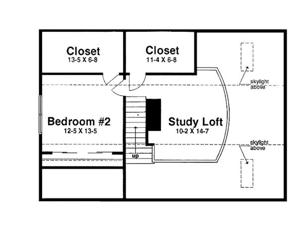 House Design - Prairie Floor Plan - Upper Floor Plan #965-7