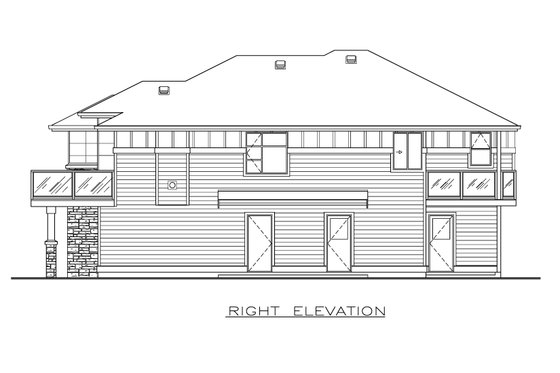 Exterior - Other Elevation 1 for Modern House Plan #1100-16 - 3 bed, 2 bath