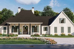 Dream House Plan - Traditional Exterior - Front Elevation Plan #406-9664