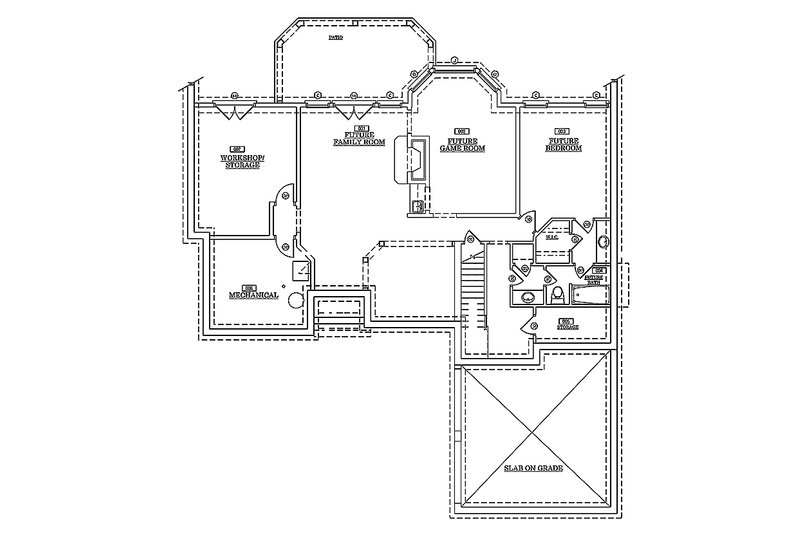 Home Plan - Floor Plan - Lower Floor for Traditional House Plan #429-78 - 3 bed, 2.5 bath