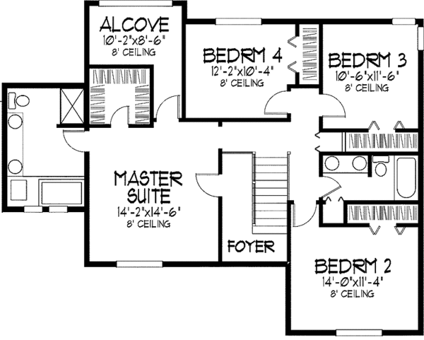 Dream House Plan - European Floor Plan - Upper Floor Plan #51-877