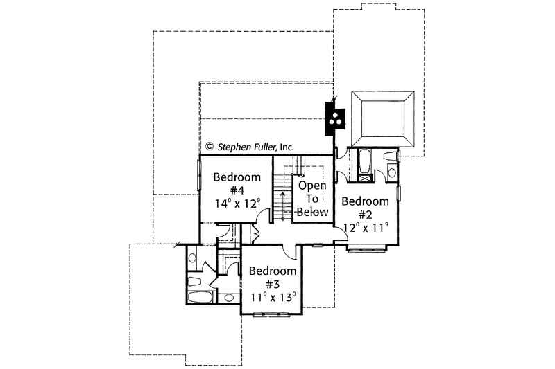 Home Plan - Floor Plan - Upper Floor for European House Plan #429-361 - 4 bed, 3.5 bath