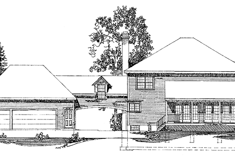 Home Plan - Exterior - Rear Elevation for Classical House Plan #1016-28 - 3 bed, 3.5 bath