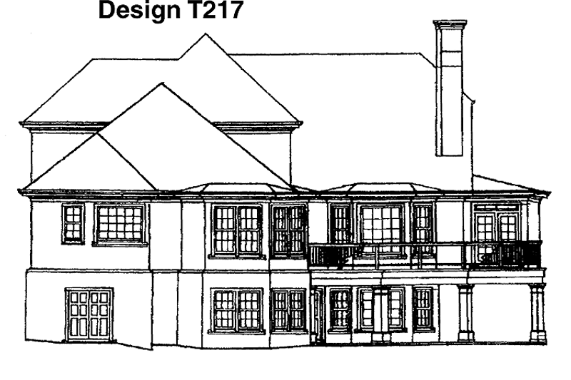 Home Plan - Exterior - Rear Elevation for Country House Plan #429-230 - 4 bed, 3.5 bath