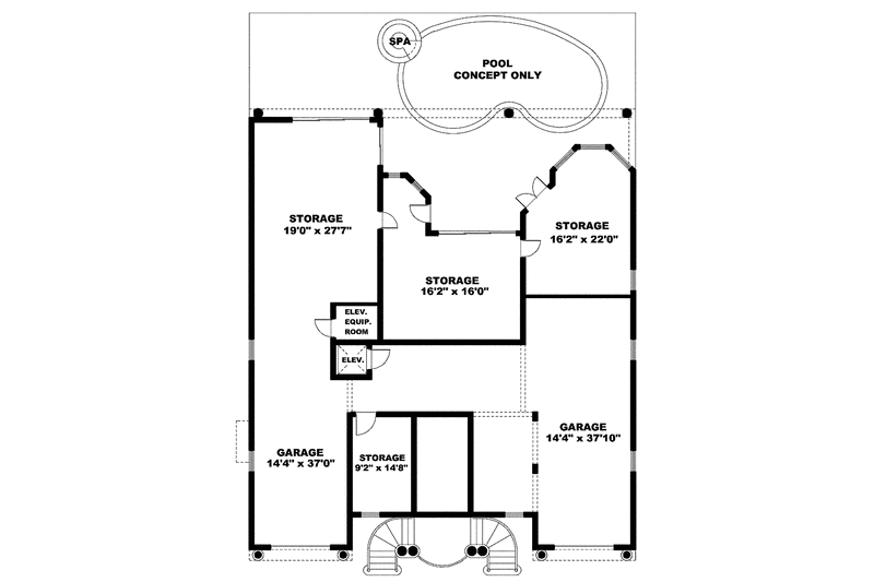 Home Plan - Floor Plan - Upper Floor for Mediterranean House Plan #1017-125 - 3 bed, 3.5 bath