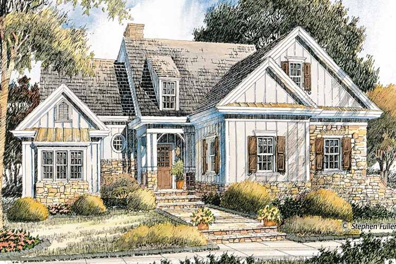 Home Plan - Exterior - Front Elevation 3 for Bungalow House Plan #429-367 - 2 bed, 2 bath
