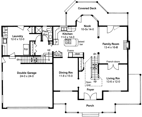 Farmhouse Floor Plan - Main Floor Plan #126-105