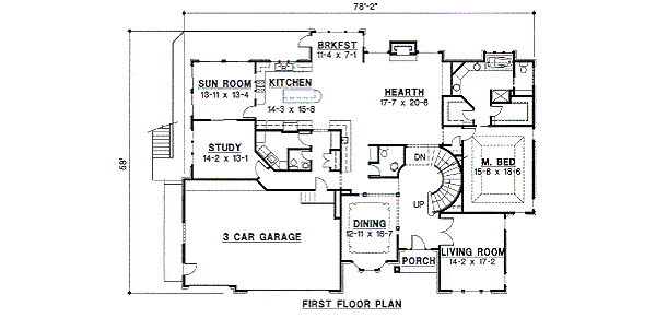 European Floor Plan - Main Floor Plan #67-230