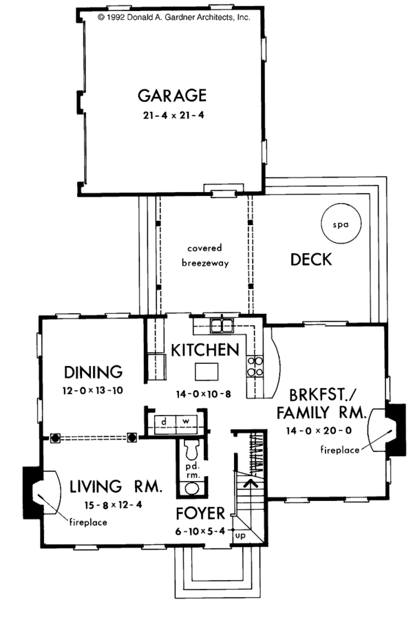 Architectural House Design - Classical Floor Plan - Main Floor Plan #929-137
