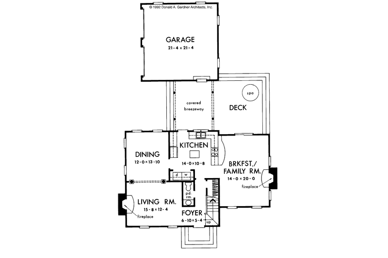 Home Plan - Floor Plan - Main Floor for Classical House Plan #929-137 - 3 bed, 2.5 bath