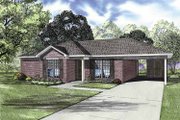 Ranch Style House Plan - 2 Beds 2 Baths 1008 Sq/Ft Plan #17-2844 