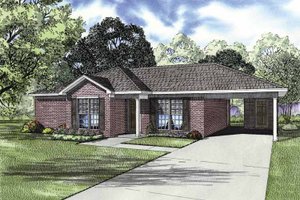 Ranch Exterior - Front Elevation Plan #17-2844