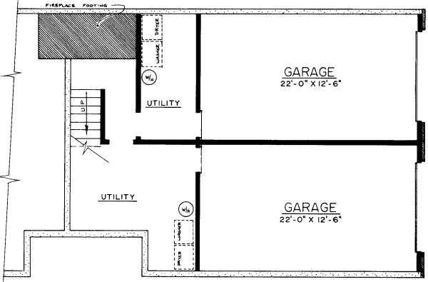 Ranch Floor Plan - Lower Floor Plan #303-159