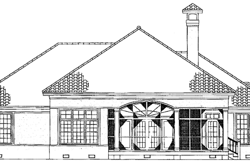 Dream House Plan - Exterior - Rear Elevation 1 for Mediterranean House Plan #929-295 - 4 bed, 2.5 bath