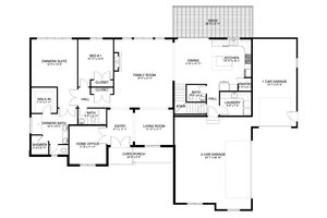 Floor Plan - Main Floor for European House Plan #1060-293 - 5 bed, 3.5 bath